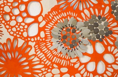 detail of Orange Interlace by Dharma Strasser MacColl