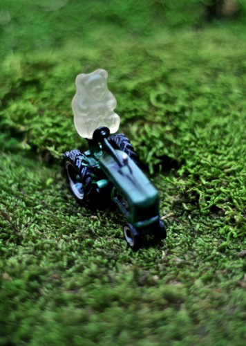 gummy bear on tractor