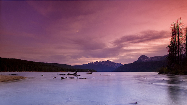 Redfish Lake at Night by The Knowles Gallery